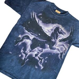 The Mountain Tee Vintage Pegasus In The Night Sky Flying Tie Dye Size Large